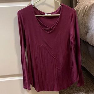 Maroon, long sleeve top!